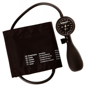 Medline Shock-Proof Aneroid Sphygmomanometers - Shock-Proof Aneroid, Mobile, Adult, Black - MDS1250107