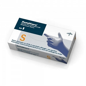 Medline SensiCare Extended Cuff Nitrile Exam Gloves - SensiCare Exam Glove, Nitrile, Extended Cuff, Size S - MDS1284