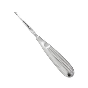 Medline Bruns Bone Curettes - 6.75" (17 cm) Size 0 Oval Angled Bruns Bone Curette - MDS1295150A