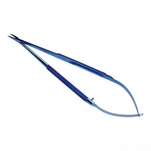 Medline Jacobson Needle Holder Forceps - Jacobson Needle Holder, Ring Handle, Angled, Bayonet, Tungsten Carbide, 7" - MDS1322030