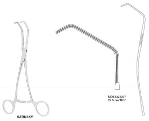 Medline Satinsky Cardiovascular Forceps - Satinsky Cardiovascular Forcep, 8" - MDS1325320