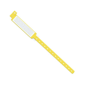 Medline Tamper Resistant Snap Closure ID Bands - 12" Insert-Style Vinyl ID Band, Adult, Yellow - MDS133037Y