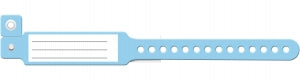 Medline Tamper Resistant Snap Closure ID Bands - Vinyl ID Band, Pediatric, Blue - MDS133039B