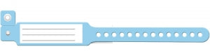 Medline Tamper Resistant Snap Closure ID Bands - Vinyl ID Band, Pediatric, Blue - MDS133039B