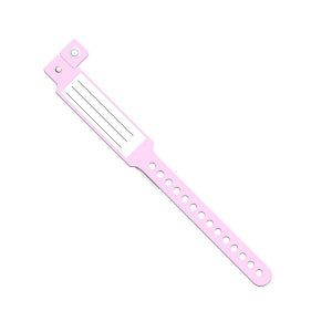 Medline Tamper Resistant Snap Closure ID Bands - Vinyl ID Band, Pediatric, Pink - MDS133039P