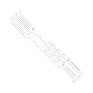 Medline Tamper Resistant Snap Closure ID Bands - 4-Part OB Insert-Style Vinyl ID Band Set, White - MDS133040W