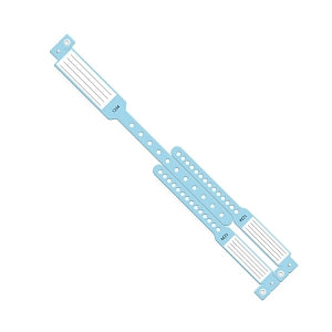 Medline Tamper Resistant Snap Closure ID Bands - 3-Part OB Insert-Style Vinyl ID Band Set, Blue - MDS133042B