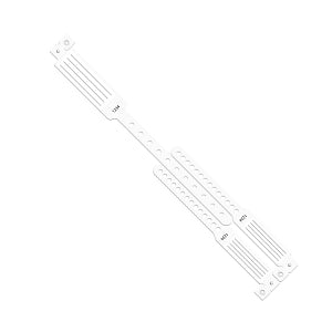 Medline Tamper Resistant Snap Closure ID Bands - 3-Part OB Insert-Style Vinyl ID Band Set, White - MDS133042W