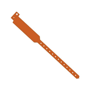 Medline Tamper Resistant Snap Closure ID Bands - 12" Tri-Laminate ID Band, Adult, Orange - MDS133045O