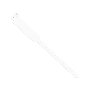 Medline Tamper Resistant Snap Closure ID Bands - 12" Tri-Laminate ID Band, Adult, White - MDS133045W