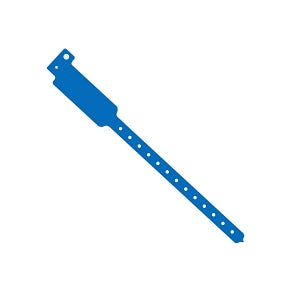 Medline Tamper Resistant Snap Closure ID Bands - 10" Tri-Laminate ID Band, Adult, Blue - MDS133046B