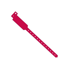 Medline Tamper Resistant Snap Closure ID Bands - 10" Tri-Laminate ID Band, Adult, Cranberry - MDS133046CR