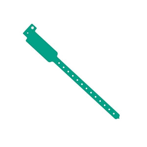 Medline Tamper Resistant Snap Closure ID Bands - 10" Tri-Laminate ID Band, Adult, Green - MDS133046G