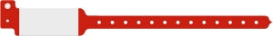 Medline Tamper Resistant Snap Closure Wide Face ID Bands - Tri-Laminate ID Band, 10", Red - MDS133049R