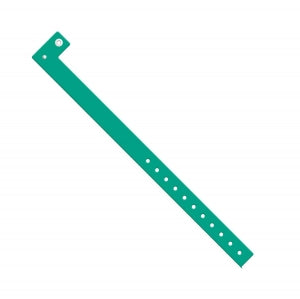 Medline Tamper Resistant Snap Closure L-Shaped ID Bands - Tamper-Resistant Snap-Closure Imprintable Tri-Laminate Band, 10", Green - MDS133055G