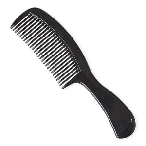 Medline Classic Plastic Combs - Mini Comb with Handle, Black, 6.5" - MDS137208