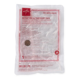 Medline Disc Hot Packs - Disc-Activated Nonwoven Instant Hot Packs, Size L, 6" x 9" - MDS139009D