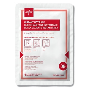 Medline Instant Hot Packs - Instant Hot Packs, Size L, 6" x 9" - MDS139009