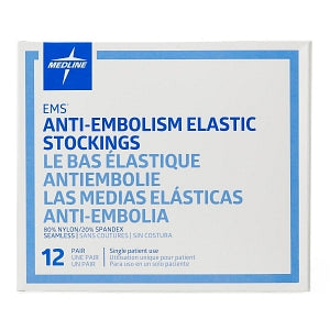 Medline EMS Knee-High Anti-Embolism Stockings - EMS Knee-High Anti-Embolism Stockings, Size 3XL Regular - MDS160604