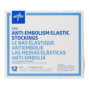 Medline EMS Knee-High Anti-Embolism Stockings - EMS Knee-High Anti-Embolism Stockings, Size 3XL Long - MDS160608