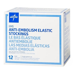 Medline EMS Knee-High Anti-Embolism Stockings - EMS Knee-High Anti-Embolism Stockings, Size S Regular - MDS160624