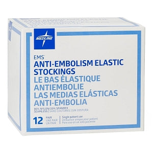 Medline EMS Knee-High Anti-Embolism Stockings - EMS Knee-High Anti-Embolism Stockings, Size S Regular - MDS160624