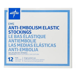 Medline EMS Knee-High Anti-Embolism Stockings - EMS Knee-High Anti-Embolism Stockings, Size S Regular - MDS160624