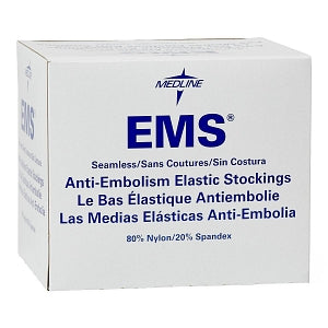 Medline EMS Knee-High Anti-Embolism Stockings - EMS Knee-High Anti-Embolism Stockings, Size S Long - MDS160628