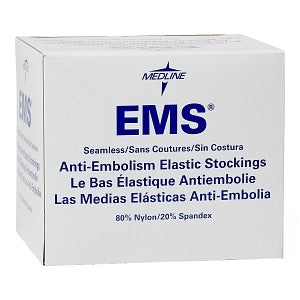 Medline EMS Knee-High Anti-Embolism Stockings - EMS Knee-High Anti-Embolism Stockings, Size M Long - MDS160648