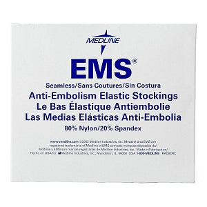 Medline EMS Knee-High Anti-Embolism Stockings - EMS Knee-High Anti-Embolism Stockings, Size M Long - MDS160648