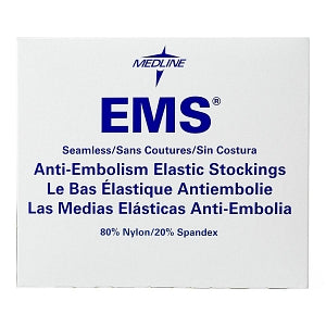 Medline EMS Knee-High Anti-Embolism Stockings - EMS Knee-High Anti-Embolism Stockings, Size M Long - MDS160648