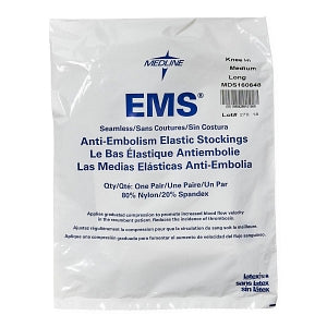 Medline EMS Knee-High Anti-Embolism Stockings - EMS Knee-High Anti-Embolism Stockings, Size M Long - MDS160648