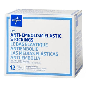 Medline EMS Knee-High Anti-Embolism Stockings - EMS Knee-High Anti-Embolism Stockings, Size 2XL Long - MDS160698