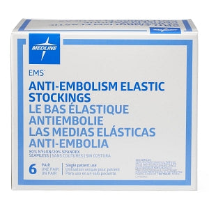 Medline EMS Thigh-High Anti-Embolism Stockings - EMS Thigh-High Anti-Embolism Stocking, Size Small Short - MDS160820