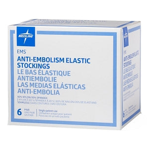 Medline EMS Thigh-High Anti-Embolism Stockings - EMS Thigh-High Anti-Embolism Stocking, Size Small Long - MDS160828