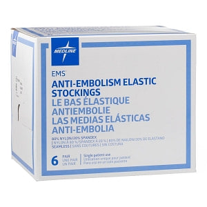 Medline EMS Thigh-High Anti-Embolism Stockings - EMS Thigh-High Anti-Embolism Stocking, Size Small Long - MDS160828