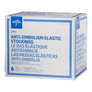 Medline EMS Thigh-High Anti-Embolism Stockings - EMS Thigh-High Anti-Embolism Stocking, Size Medium Short - MDS160840