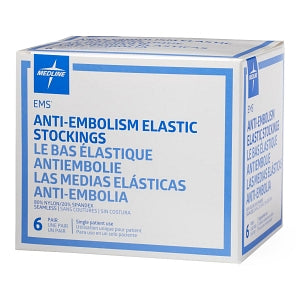 Medline EMS Thigh-High Anti-Embolism Stockings - EMS Thigh-High Anti-Embolism Stocking, Size Medium Long - MDS160848