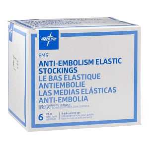 Medline EMS Thigh-High Anti-Embolism Stockings - EMS Thigh-High Anti-Embolism Stocking, Size Medium Long - MDS160848