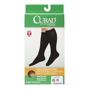 Medline CURAD Knee-High Compression Hosiery - CURAD Knee-High Compression Hosiery with 20-30 mmHg, Tan, Size D, Short Length - MDS1702DTS