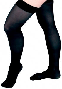 Medline CURAD Thigh-High Compression Hosiery - CURAD Thigh-High Compression Hosiery with 15-20 mmHg, Black, Size B - MDS1707BB