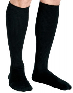 Medline CURAD Cushioned Compression Socks - CURAD Knee-High Cushioned Compression Hosiery with 15-20 mmHg, Black, Size C, Regular Length - MDS1714CB