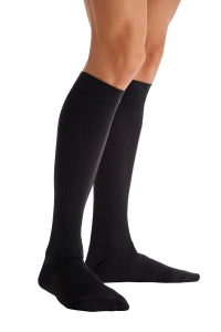 Medline CURAD Compression Dress Socks - CURAD Knee-High Compression Dress Socks with 8-15 mmHg, Black, Size S, Regular Length - MDS1717AB