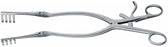 Medline Beckmann-Adson Laminectomy Retractors - 12" (31 cm) Beckmann-Adson Laminectomy Retractor with 5mm 4 x 4 Sharp Prongs - MDS1800725