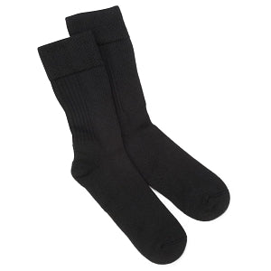 Medline Co-Label Dr. Scholl's Diabetic Crew Socks - Diabetic and Circulatory Crew Socks with Mild Compression, Black, Size L - DSU-7400-L1-PC