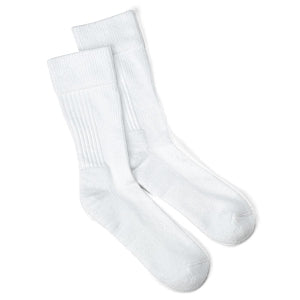 Medline Co-Label Dr. Scholl's Diabetic Crew Socks - Diabetic and Circulatory Crew Socks with Mild Compression, White, Size L - DSU-7400-L1-PC