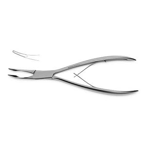 Medline Beyer Rongeur Forceps - Beyer Rongeur Forceps, Curved, 4 mm Bite, 7" - MDS1803146