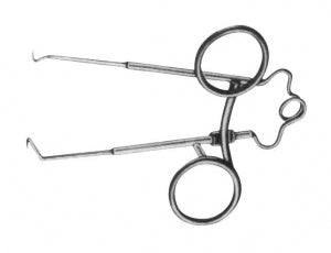 Medline Spring Retractor with Ratchet - RETRACTOR, SPRING W/RATCHET, SHARP, 4 1/8" - MDS1812410