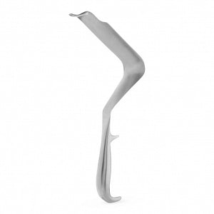 Medline St. Mark's Pelvic Retractors - 9" (23 cm) 15° Angle St. Mark's Retractor with Lip - MDS1853339