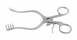 Medline Furst Weitlaner Retractors - Weitlaner Retractor, 3 x 4 Prongs, Sharp, 6.5" - MDS1867016F